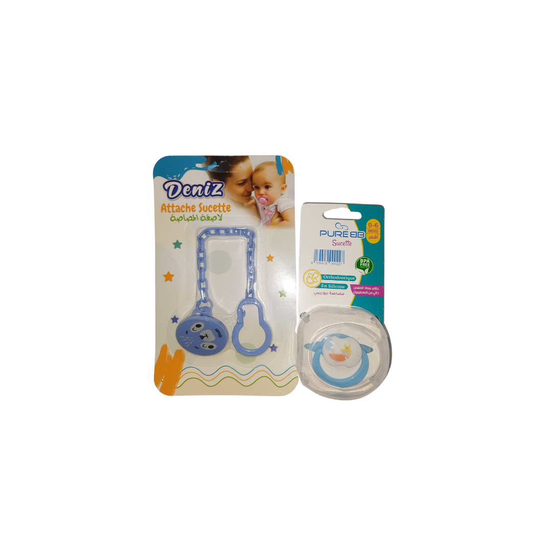 Set Biberons CHICCO + Kids Heaven رضاعة + Sucette